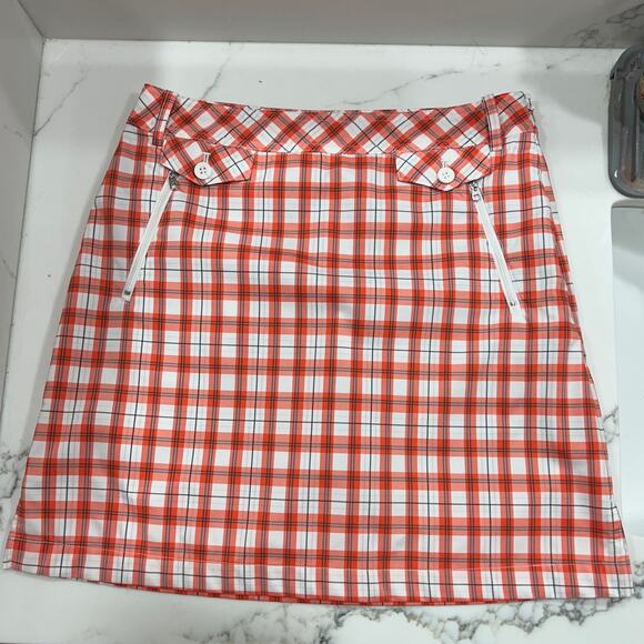 N'Vo by Lanctot Dresses & Skirts - N’VO by Lanctot Plaid Golf Skort Built-In Shorts Zipper Pockets Women’s 4